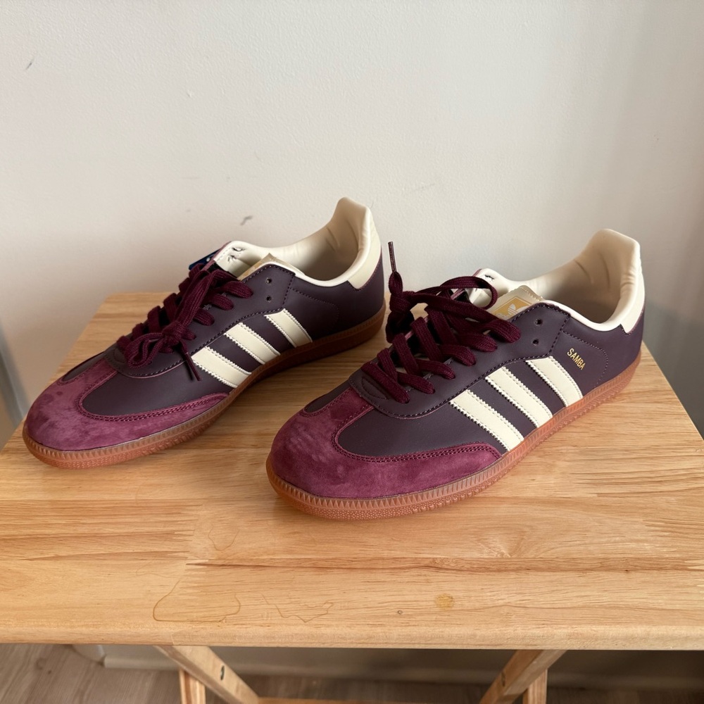 Burgundy Adidas Sambas